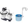 Intex 26644 Pompa A Sabbia - Flusso Acqua: 4.500 L/H, Flusso Sistema: 4.000 L/H & 28000 Deluxe Skimmer Per Pompe Filtro Da 3.028 L/H, Grigio/Blu, 20.96 X 33.02 X 24.13 Cm