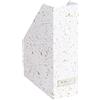 Bigso Box of Sweden Porta riviste con etichetta - Raccoglitore ufficio in fibra di legno e carta - Portadocumenti scaffali per riviste, cartelle o giornali - oro maculato