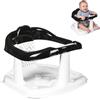COSTWAY Seggiolino da Doccia per Bambini con Ventose Portata 13 kg, Nero | Sedia per Vasca Antiscivole, Schienale Ergonomico, Parapetto di Sicurezza, per Soggiorno e Bagno