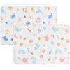 Syncharm 2 Fasciatoio Portatile Neonato, Materassino Fasciatoio Impermeabile 50x70cm, Traversine Neonato Fasciatoio Morbido, Cuscino Fasciatoio Lavabile per Cambio Pannolino (Delfini)