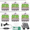 YeahBoom 6 Pezzi Vassoio Germinazione,con Luce Solare A Spettro Completo Mini Kit,vassoi per sementi con luci a LED,Mini Serra Germinazione,umidità Regolabile e vassoi di avviamento della Luce