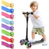 Hurtle Monopattino Bambini 2-5 Anni - Monopattino con Ruote LED, Nero