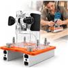 Qifwrn Supporto 2 In 1 Per Scanalature Per Fresatrice, Guida E Dima Per Bordi, Compatibile Con Rifilatori 64-65 Mm, Base In Plastica Tecnica, Per Pannelli Spessore 0-2 Pollici