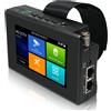 Lustrens Tester per telecamere CCTV HD 4.0 coassiale da 4 pollici, con Wi-Fi e uscita 12V