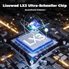 Lustrens Proiettore 4K [con oltre 800 applicazioni per Netflix, browser e TV in diretta | configurazione automatica per auto e controllo CEC] Proiettore intelligente Full HD 1080P 1300 ANSI con Wi-Fi 6 e Bluetooth