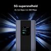 Lustrens 5G Mobile WiFi Pro 5, modello E6888, Wi-Fi 6 AX3000, velocità di download fino a 3600 Mbps e upload fino a 500 Mbps, hotspot mobile portatile, router mobile con slot per SIM, batteria da 7000 mAh (funzione power bank)