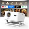 Lustrens Mini proiettore LED 1920 x 1080 - WiFi 6, sistema operativo Android 14, proiettore intelligente - Portatile e leggero