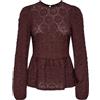 ONLY ONLGIAVANNA Top con Peplum | Regular Fit, Maniche lunghe, Extra lungo, Casual, Temperatura massima 30°C ciclo delicato