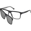 Timberland Timberland TB50008 TB50008 - Montatura per occhiali da uomo con clip da sole, occhiali con montatura leggera in stampaggio a iniezione, con visione, forma rettangolare, custodia inclusa