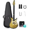 ENYA INSPIRE PRO SD Chitarra Elettrica con Pickup Seymour Duncan SSL+TB4 | Altoparlante integrato 20W, corpo carbonio 39, 64 preset, looper, accordatore, barra tattile, per suono silenzioso e live.