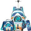 HTgroce Zaino Scuola Elementare Bambino Trolley Prima Zainetto