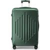 LEADZM Valigia Bagaglio a Mano Rigida (Verde scuro, M/55CM) | Trolley Bagaglio a Mano 55x40x20 in ABS, Suitcase con 4 Ruote Girevoli Doppie