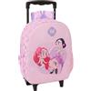 safta KPop Demon Hunters Zaino Trolley Bambina 3D, Zainetto con Ruote per Asilo e Prima Elementare, Trolley Integrato, Huntrix Rumi in Rilievo, 27 x 10 x 33 cm, 8,9 L