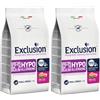Generico Exclusion Monoprotein Veterinary Diet Hypoallergenic Small Breed, Crocchette Ipoallergeniche per Cani di Taglia Piccola, Maiale e Piselli, Supporto Allergie Alimentari, 2 Sacchi da 2 kg, Totale 4 kg