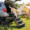Rehomy Scala pieghevole per auto SUV - 5 gradini per cani fino a 90 kg | Scaletta per cani antiscivolo, pieghevole, per cani di taglia grande, protezione delle articolazioni, per divano e letto
