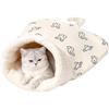 Generico Sacco a Pelo per Gatti, Cuccia Morbida Invernale a Grotta Peluche 55x45cm | Tana Calda Avvolgente per Cuccioli e Cani Piccoli, Letto Imbottito da Interno per Divano, Tessuto Morbido con Motivo Stampato