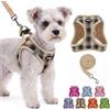 AIITLE Pettorina Step-in per cani di taglia piccola, con guinzaglio | Rete traspirante, design con chiusura in , facile da indossare e da togliere, riflettente, senza trazione durante la