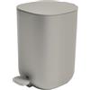 SPIRELLA - Pattumiera Akato 3L - Taupe - 16,4 x 21,5 x 23,4 cm - Coperchio a Pedale - Perfetta per Cucina e Bagno - Design Elegante e Funzionale