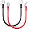 Lpluziyyds 5AWG 16mm² Cavo Batteria Inverter 50cm M10 Rosso/Nero | Rame puro, capicorda stagnati, 100A nominale, camper, barca, solare, camion, auto