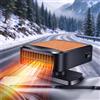 BIZOI Riscaldatore per Auto, 12V 200W Stufetta Portatile per Auto, 2 in 1 Riscaldamento Auto/Ventola di Raffreddamento con Accendisigari e Rotazione a 360°per Auto, Caravan, Camion