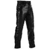 A-Pro Pantaloni in Pelle da Moto Unisex Classici Jeans Tagliati Personalizzati Nero 36
