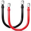 Lpluziyyds 2AWG 35mm² Cavo Batteria Inverter 50cm M8 Rosso/Nero | Rame puro, capicorda stagnati, 180A nominale, camper, barca, solare, camion, auto