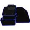 Somer Car Kit Tappetini Auto compatibili con Ford EcoSport 2017-2022 | Set Tappeti in Moquette, Tappeto auto su misura, bordo blu