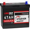 LANGZEIT Batterien LANGZEIT batteria auto 47Ah 12V ASIA avviamento sostituito 45Ah | Polo positivo a sinistra automobili
