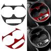 Gettimore Rivestimento per portabicchieri in fibra di carbonio per Abarth 595 695 e 500 2016-2024, copertura per telaio interno con facile installazione, rosso
