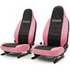 Auto Accessori Lupex Coprisedili Compatibili con Smart Fortwo (Nero - Rosa) | Made in Italy, modello I II III serie, Sedili 450 451 453, Tessuto Poliestere, Set Fodere Anteriori