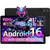 Gleeso Tablet 10 Pollici, Android 15 Tablet con 16GB RAM 1TB TF, Android Tablet con Sblocco Facciale, Bluetooth 5.4 / WiFi 5G, 5MP Fotocamera, Tablet PC - Nero