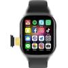 WEIDUJING Smartwatch S10 Android 4G/5G LTE SIM Card AMOLED, fotocamera girevole a 180°, videochiamata, GPS, WiFi, app, download tramite app XH022 (nero, 2+32 GB)