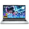 DIAKUOE 15,6 Pollici PC Portatile Core i7-1195G7, Win11 Notebook 32GB RAM 1TB SSD, Gaming Laptop Iris Xe GPU, 1920 * 1080 IPS Schermo, Sblocco Impronta Digitale, Tastiera Retroilluminata, Type-C/RJ45