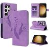 CASAFUNY Cover per Samsung Galaxy S23 Ultra Custodia Cover in Pelle Portafoglio a Libro Samsung S23 Ultra 5G Magnetica Supporto Protezione Flip Case Custodia per Samsung Galaxy S23 Ultra 5G, Viola