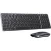 seenda SKM64-2 Tastiera e mouse Bluetooth per Mac, tastiera e mouse sottile ricaricabile multi-dispositivo compatto con tastierino numerico, appositamente per MacBook Pro/Air, iPad, iMac, grigio