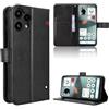 Ebzzliy Cover per Nothing Phone (3a) Lite, Antiurto Custodia, Nero | Pelle Premium Portafoglio Slot per Schede Chiusura Magnetica Case