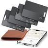 FAMOO Wallet Tracker Card con Ricarica Wireless, Localizzatore Portafoglio Sottile Compatibile con Apple Dov'è (solo iOS), Bluetooth per Zaino, Bagaglio, Passaporto, 4-Pack