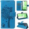 Zicgxin Cover per Honor 600 Lite 5G Custodia a Libro Portafoglio Antiurto | similpelle, motivo retrò gatto e fiori in rilievo, chiusura magnetica, slot carte, supporto, antigraffi