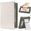 Treer Custodia Protettiva in PU per Kindle Oasis 3 per Kindle 6,8/7 Pollici Cover con Supporto Regolabile Tasca per Schede Cinturino Anticaduta, Protezione Completa (Crema Cremoso)