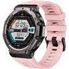 Havinti Sekoda Gps Smartwatch Orologio Sportivo Bluetooth per (Rosa) | Navigazione satellitare, chiamate al polso, schermo AMOLED, NFC, altimetro barometro e bussola, cinque colori