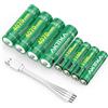 AKTTKA 8 Batterie Ricaricabili al Litio AA AAA 1,5V USB-C Cavo 1-a-4 | 4× AA 4070 mWh + 4× AAA 1100 mWh, Ricarica 5V/2A, per Telecomando, Bilancia, Termometro, Controller