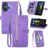 MOJIA Custodia Portafoglio per TCL NxtPaper 70 Pro, Pelle PU Flip Cover per Telefono con Guscio Interno in TPU, Multifunzione Porta Carte con Cinturino Polso. Viola