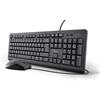 Trust Taro - Set tastiera e mouse con cavo, layout tedesco QWERTZ | Tasti silenziosi e tasti del mouse, resistenti agli spruzzi, porta USB, per PC, laptop, MacBook, Windows, macOS, colore: nero