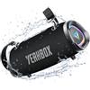 YEAHBOX P100 - Altoparlante Bluetooth portatile, 100 W RMS / 120 W Max, audio stereo a bassi potenti, luci LED RGB, Bluetooth 5.3, AUX/scheda TF, altoparlante wireless per feste ed esterni (nero)