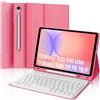 IVEOPPE Cover Tastiera per Samsung Galaxy Tab S10 Lite/S10 FE/S9 FE 10.9/S9 11 | Keyboard Magnetico Staccabile, Italiano QWERTY, Custodia Tastiera Senza Fili Bluetooth con Portapenna, Rosa fucsia