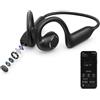 Tulbeys Cuffie a conduzione ossea open ear con fotocamera, Bluetooth 5.3, memoria da 8 GB, IP54 resistente agli spruzzi, fotocamera HD 1080P per fitness, escursionismo, avventura, pendolari e vita