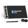 HUION Inspiroy Dial 2 V2 Bluetooth 5.0 Tablet da disegno, PenTech 4.0 | 26,7 × 16,66 cm, due quadranti e 6 tasti di scelta rapida per arte digitale, compatibile con Windows, Mac, Android