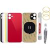BAYERQ Vetro posteriore di ricambio compatibile con iPhone 11 - Cover in vetro (rosso)