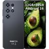 OUKITEL C2 Smartphone Android 16, 12GB+32GB 6,52HD 13MP+5MP Dual SIM Nero | Smartphone Android 16, 12GB (3+9) RAM + 32GB ROM/TF 1TB, 6,52 HD, Quad-Core 2,0GHz,5000mAh,13MP+5MP Dual SIM 4G/OTG
