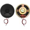 QUARKZMAN 2 Pc Altoparlanti Piccoli Da 8 Ohm, 0.5W 57mm Diametro Guscio Metallico Magnete Rotondo Piccolo Altoparlante Con Filo Terminale 100mm Micro Interno Per DVD, EVD, Mini Audio